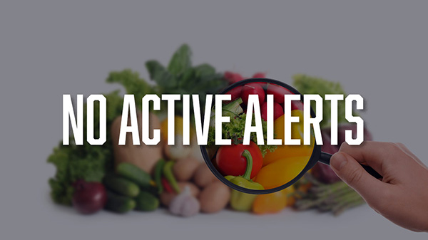 No current active alerts for food recalls