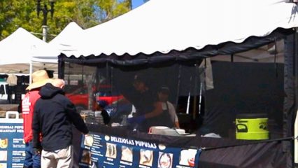 Food vendor selling at a farmers market